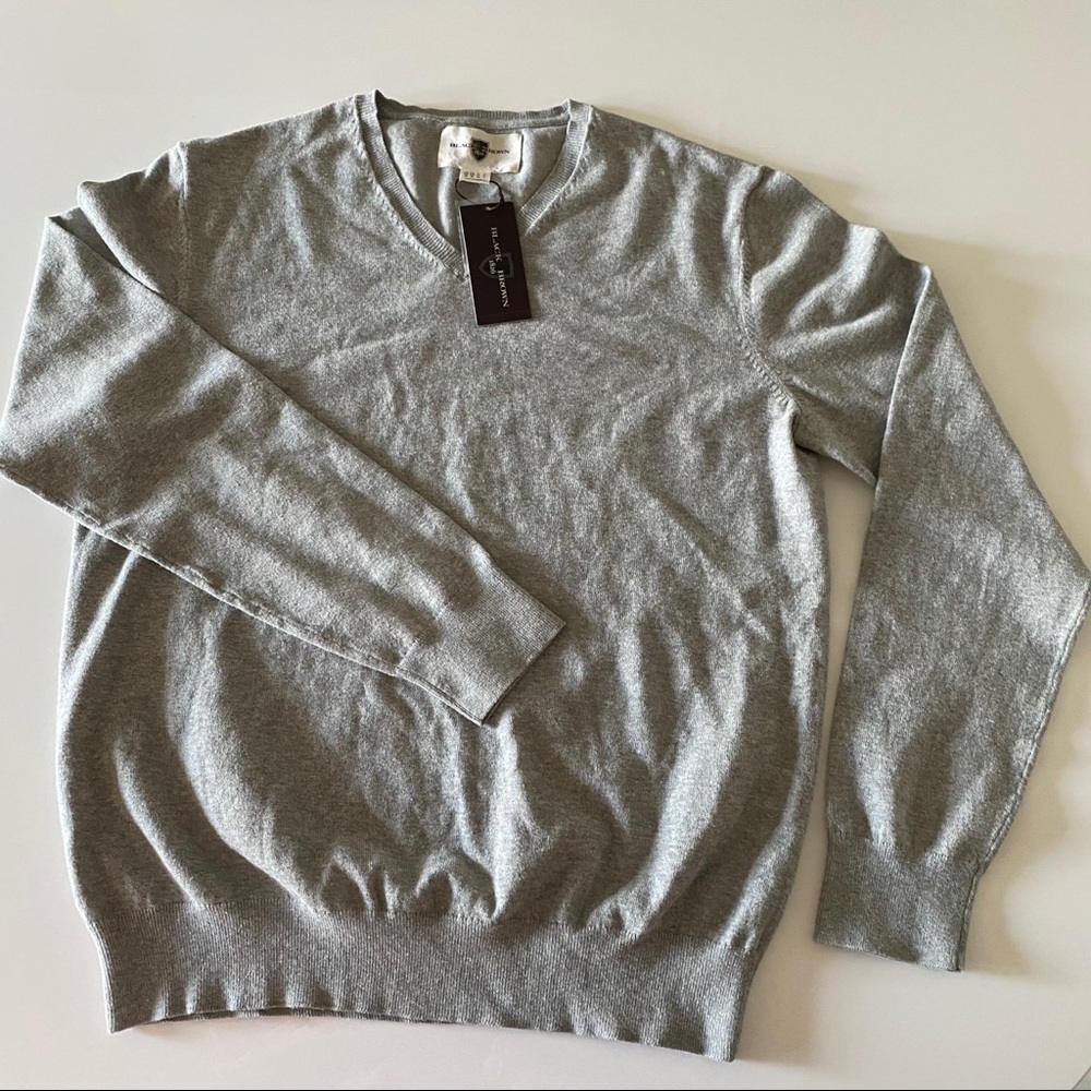 NWT Black Brown 1826 Gray sweater SZ M